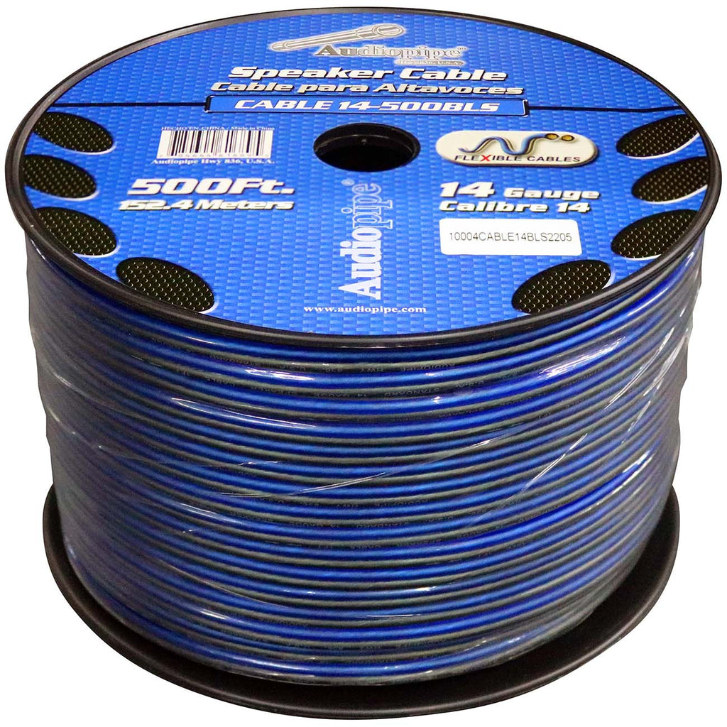 Audiopipe CABLE14BLS500 14 Gauge Flexible Speaker Cable 500ft