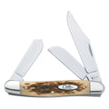 Case XX WR Folding Pocket Knife 3 Blade Stockman 3 7/8 Inches Closed (Amber Bone)