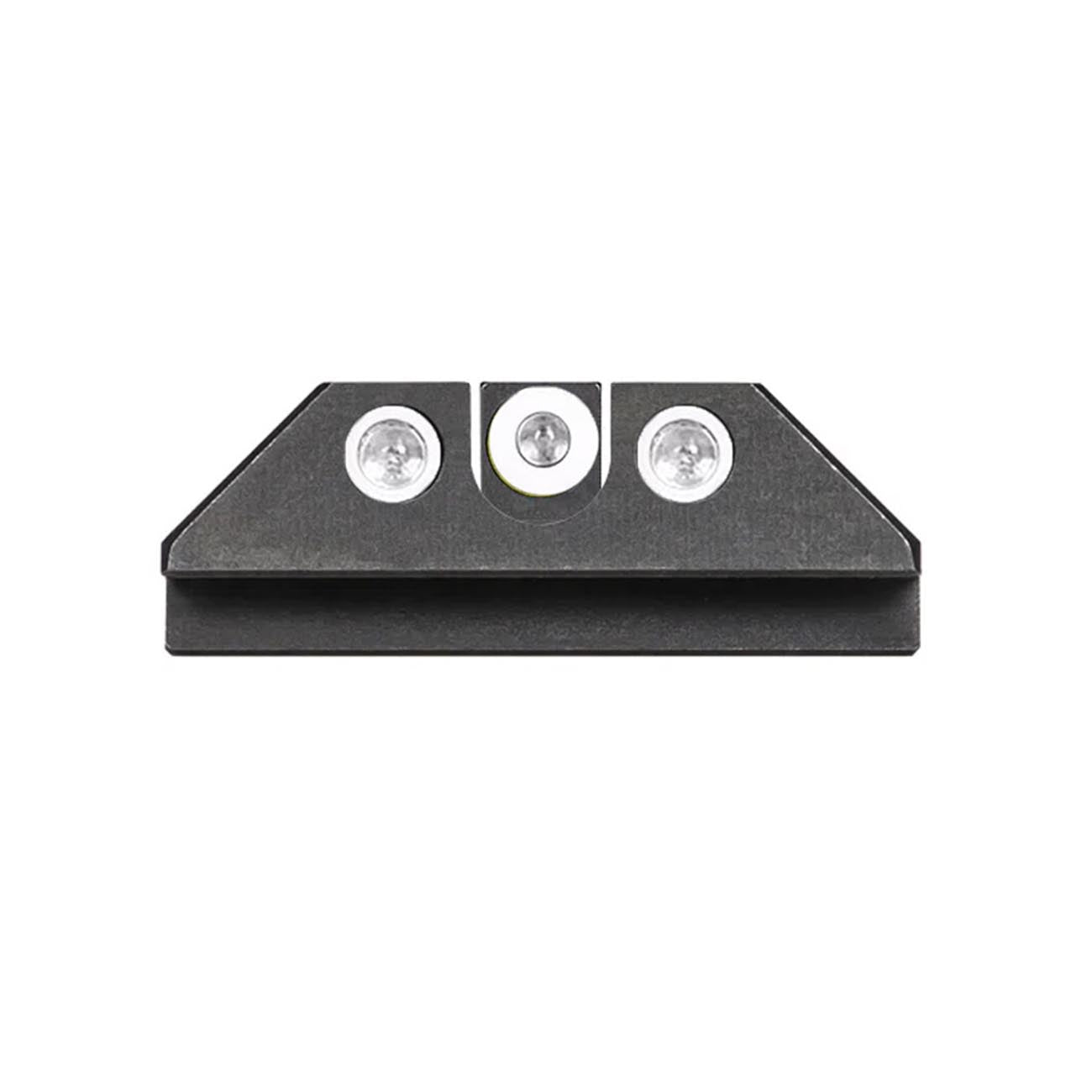 Night Fision Tritium Night Sight Set Compatible with Glock 42/43/43X, White Front Ring, U Notch White Rear Rings