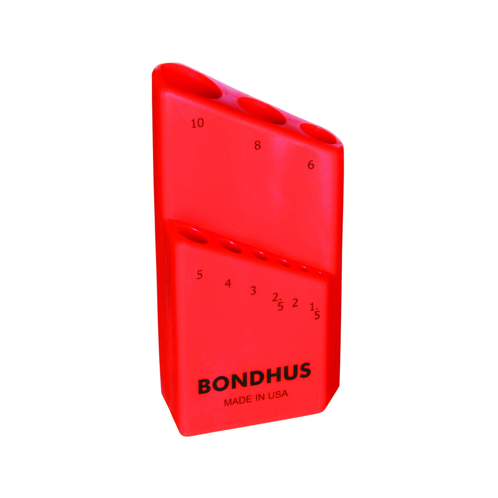 Bondhus 18099 Bondhex Color Coded Case Holds 9 Tools, 1/5mm-10mm (Pack of 10)