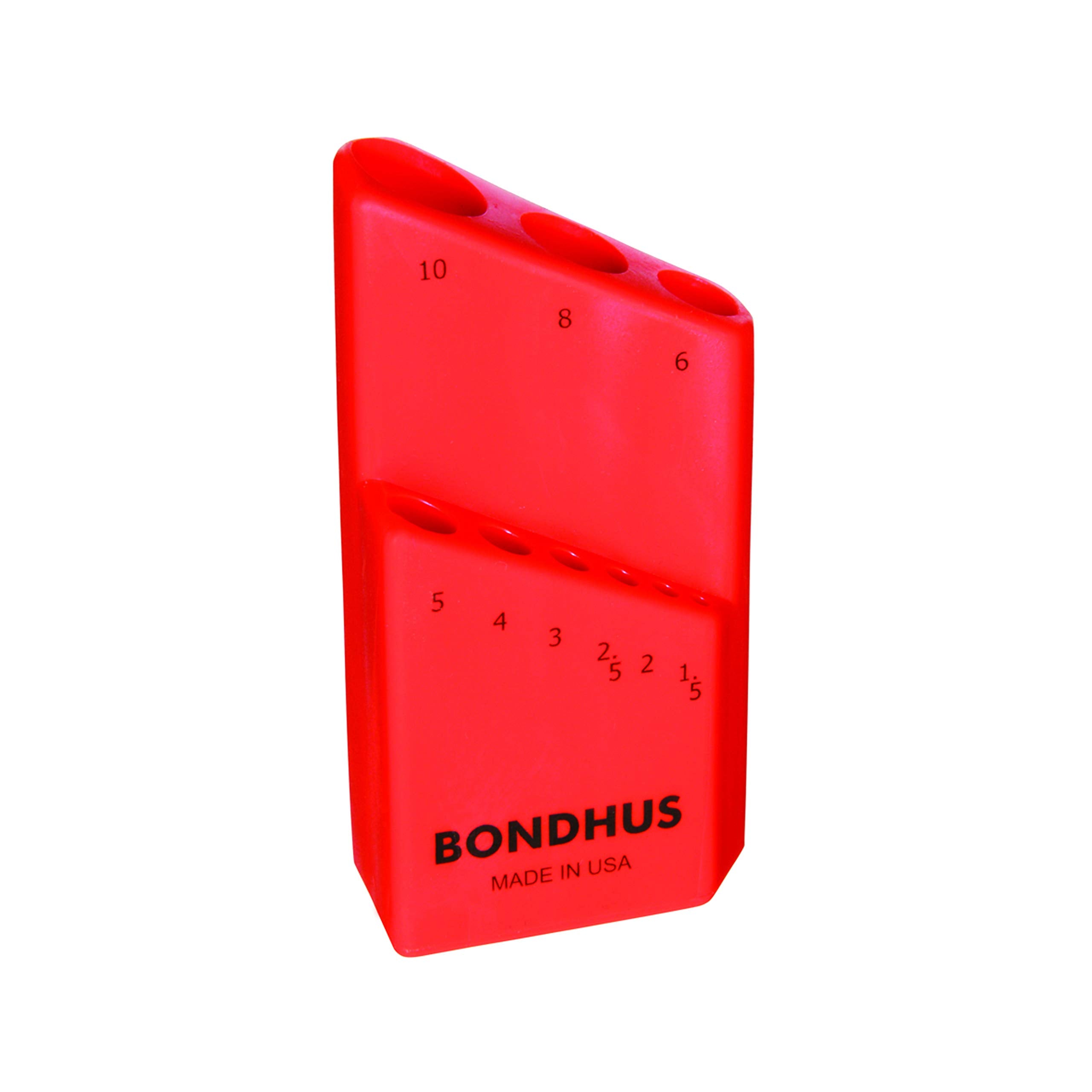 Bondhus 18099 Bondhex Color Coded Case Holds 9 Tools, 1/5mm-10mm (Pack of 10)