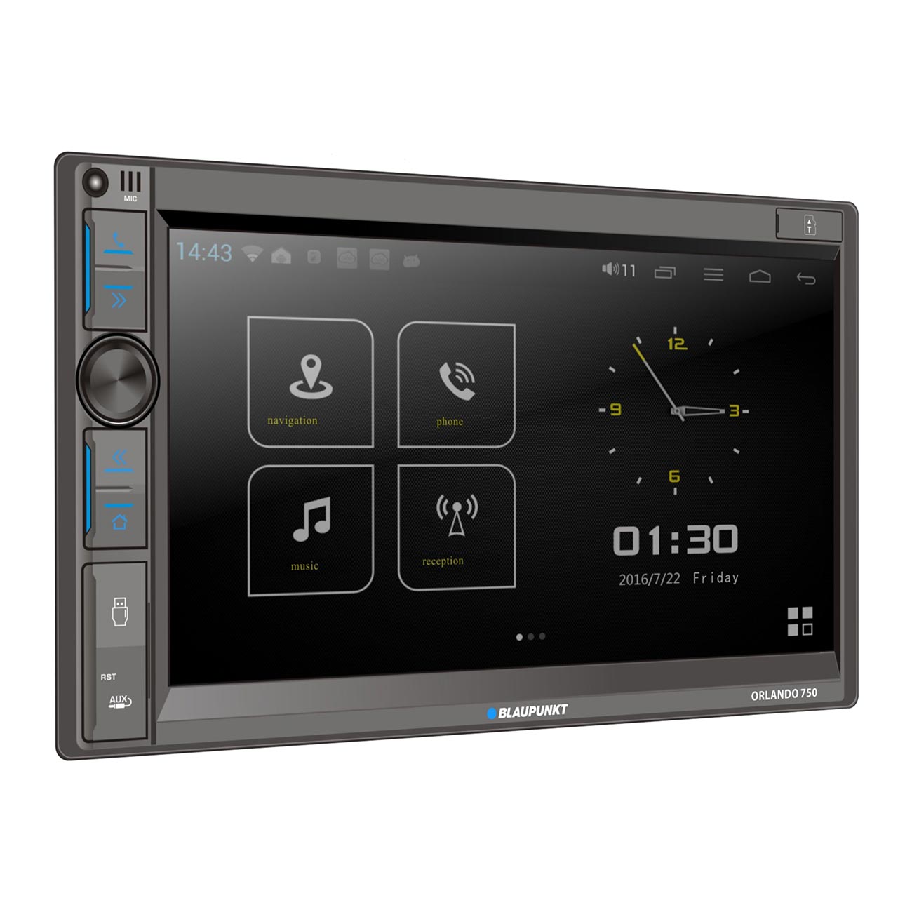 BLAUPUNKT ORLANDO750 Car Stereo - 6.9" Touchscreen, Wireless Apple CarPlay, Wireless Android Auto, Bluetooth, USB Playback, EQ Presets, Safety Features