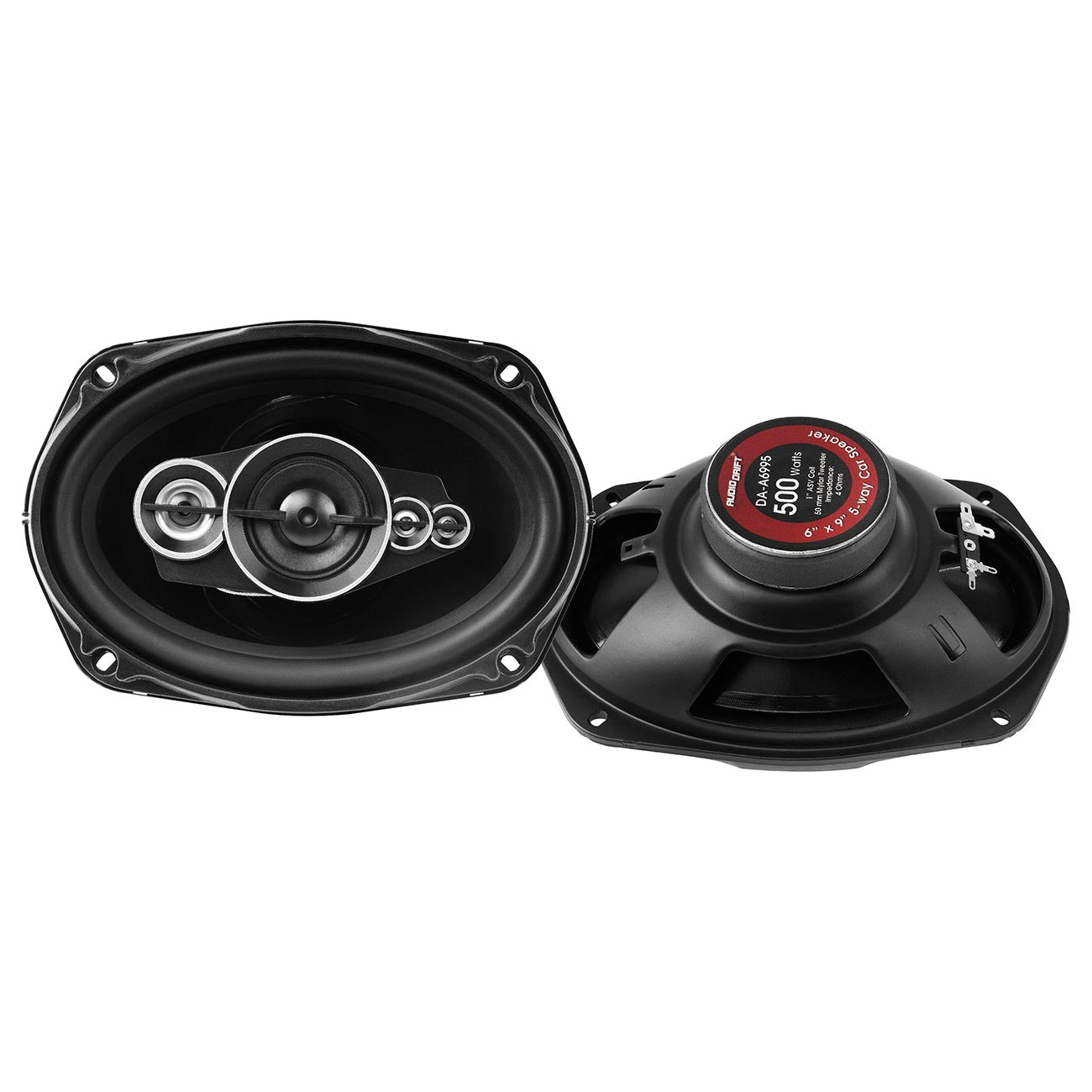 Audio Drift 6.9" 5-Way 4 Ohm 250W RMS 1" ASV Voice Coil Car Speakers