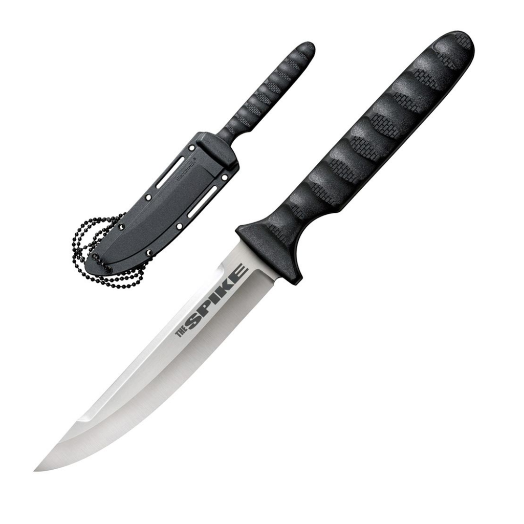 Cold Steel Super Edge Neck Knife 4″ Fixed Blade AUS-8A Stainless w/ Secure-Ex Sheath – 53NHS