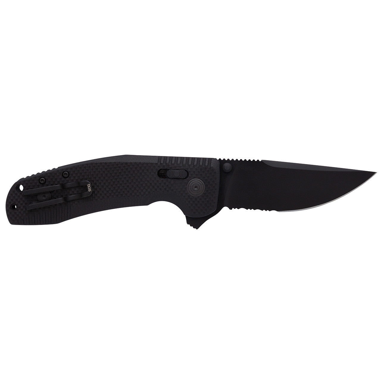 SOG-TAC XR Professional Partially Serrated Tactical Folding Knife | 3.4" D2 Tool Steel Blade Ultra-Grip G10 Handle