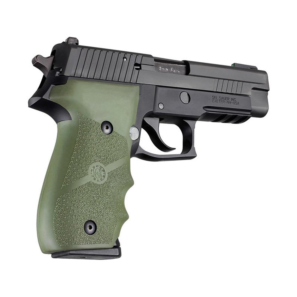 Hogue OverMolded Rubber Grip for SIG SAUER P226 DA/SA & DAK with Finger Grooves, OD Green - 26001